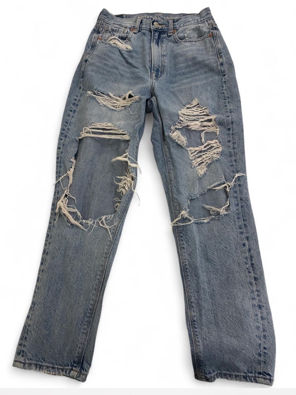 Women’s American Eagle Outfitters Distressed Light Blue Boyfriend Jeans size 0